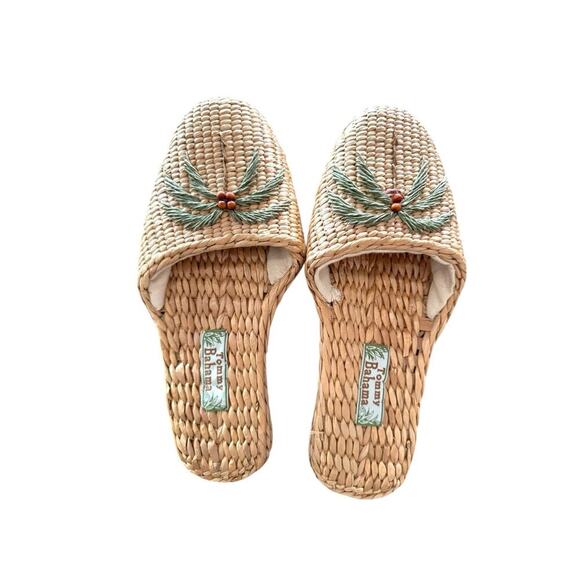 Tommy Bahama Women's Palms Away Raffia Slippers 6 - Picture 1 of 5